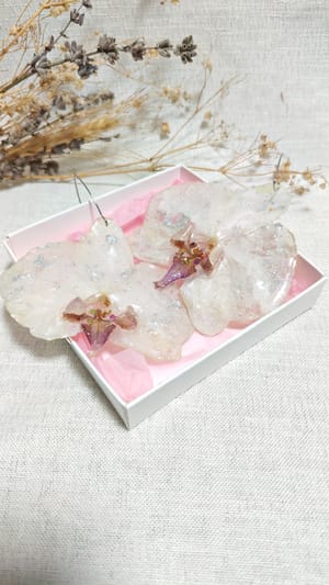 🌸 Grația Exotică: Set Bijuterii cu Orhidee Naturale (3-în-1) - Thumbnail 8